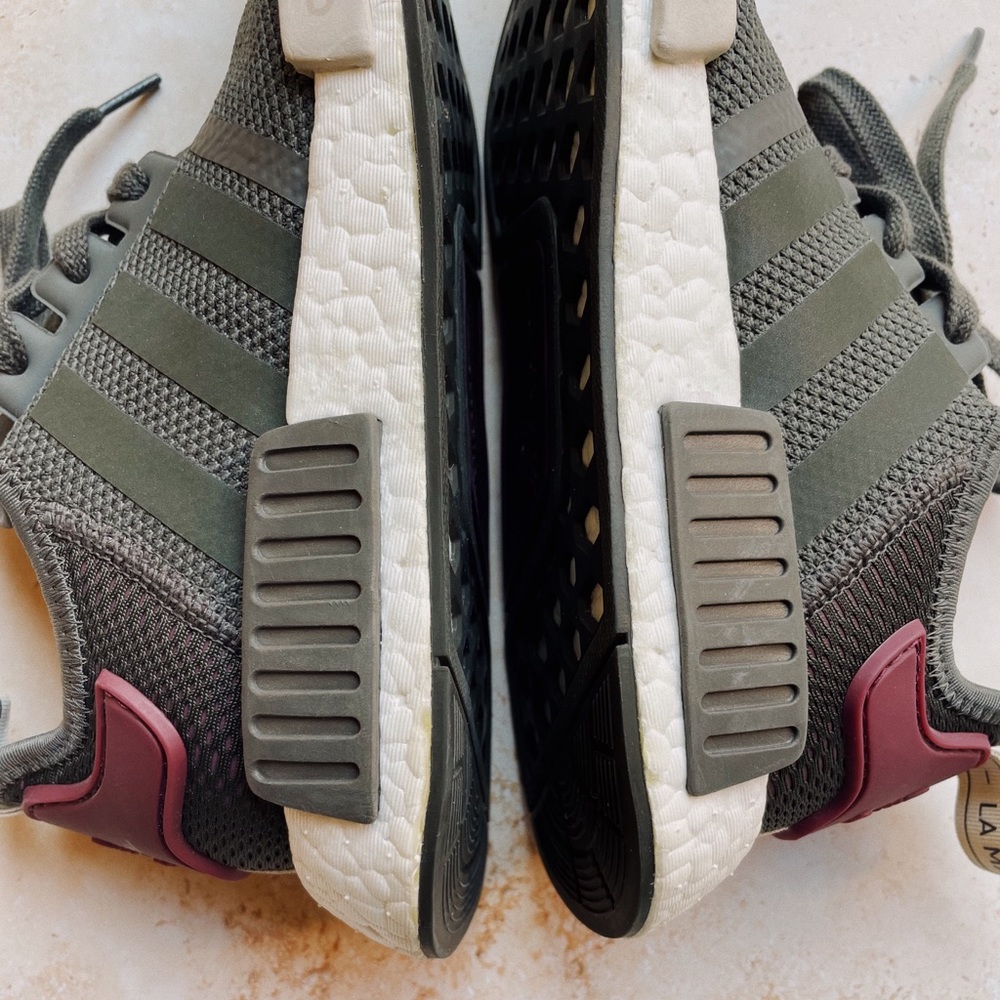 Adidas NMD_R1 Shoes in Olive Maroon - Picture 9 of 15